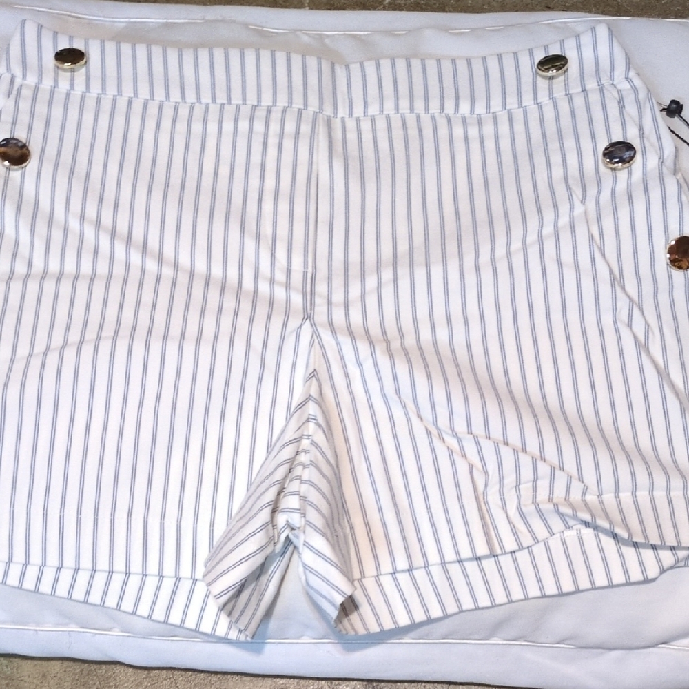 Jules & Leopold Striped High Waist Shorts